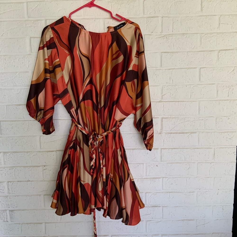 Aakaa Vibrant Swirl Mini Dress